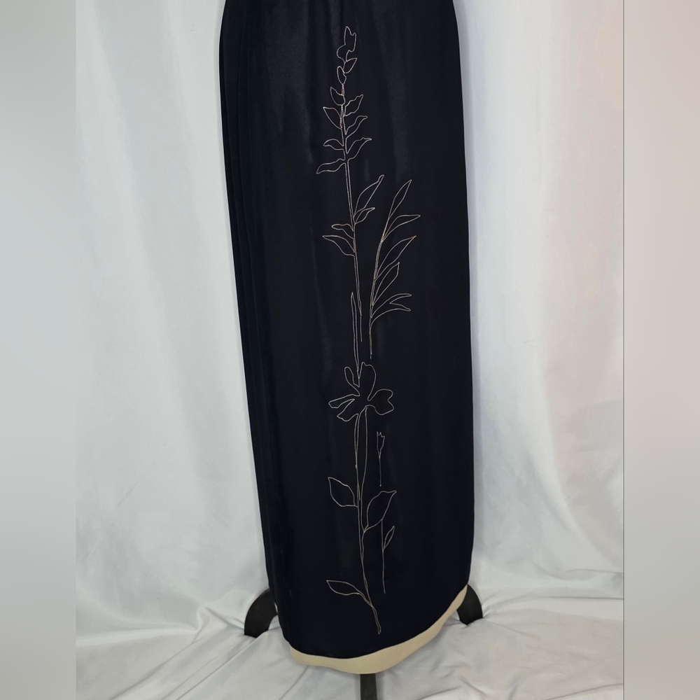 Josephine Chaus Collection Black Embroidered Maxi Skirt - Picture 5 of 6